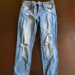 KanCan distressed ankle jeans